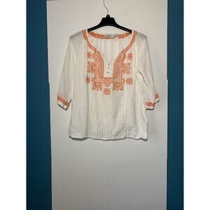 New Direction Embordered pullover Blouse Size 1X